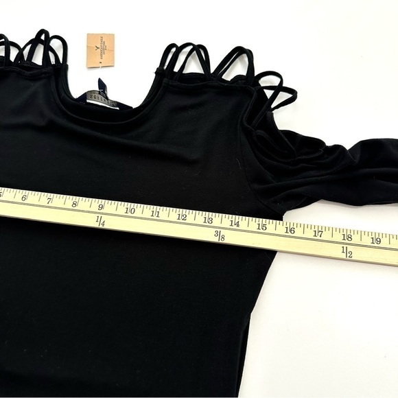 American Eagle Outfitters NWT Women’s S Black Dress With Cold Shoulder Cutouts - Picture 8 of 11